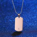 V.Ya Dog Tag Military Army Cards Jewelry Laser Name Engraved Logo For Men Women