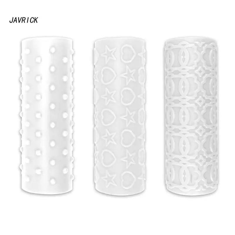 3Pcs Clay Texture Rollers Hand Pattern Rollers for Clay Earrings