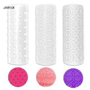3Pcs Clay Texture Rollers Hand Pattern Rollers for Clay Earrings