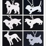 Personalized Dog Necklace Engraved Name Poodle Husky Yorkie Doberman Pug