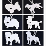 Personalized Dog Necklace Engraved Name Poodle Husky Yorkie Doberman Pug