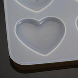 9 Cavity Silicone Mold Heart DIY Mirror Crystal Epoxy Resin Mold
