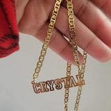 Personalized Name Necklaces Stainless Steel Hollow Letter Necklaces