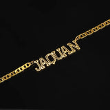 Personalized Name Necklaces Stainless Steel Hollow Letter Necklaces