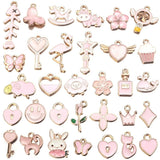 30pcs Mixed Cartoon Enamel Charms for DIY Jewelry Making