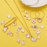 30pcs Mixed Cartoon Enamel Charms for DIY Jewelry Making