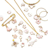 30pcs Mixed Cartoon Enamel Charms for DIY Jewelry Making