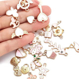 30pcs Mixed Cartoon Enamel Charms for DIY Jewelry Making
