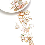 30pcs Mixed Cartoon Enamel Charms for DIY Jewelry Making