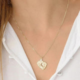 Customized Name Pendant Necklace with Zircon 3mm Chain