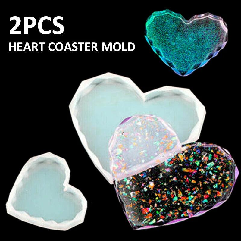 Heart Shaped Coaster Mold for Epoxy Resin DIY Crafts