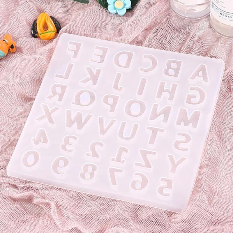 Silicone Mold Letters Numbers for Keychain Jewelry Making
