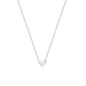 Engrave Heart-shaped Stainless Steel Pendant Necklace