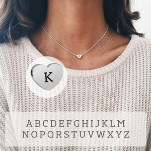 Engrave Heart-shaped Stainless Steel Pendant Necklace