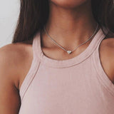 Engrave Heart-shaped Stainless Steel Pendant Necklace