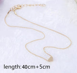 Engrave Heart-shaped Stainless Steel Pendant Necklace