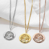 Personalized Tree of Life Crystal Necklace Pendant
