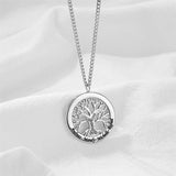 Personalized Tree of Life Crystal Necklace Pendant