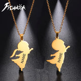 Fishhook Boy Girl Necklace Personalized Name Chain Gift