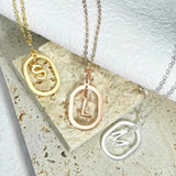 26 Letters Initials Necklace Stainless Steel Personalised Women Men Silver