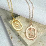 26 Letters Initials Necklace Stainless Steel Personalised Women Men Silver