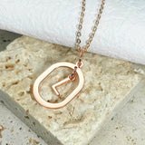26 Letters Initials Necklace Stainless Steel Personalised Women Men Silver