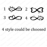 Personalized Stainless Steel Name Couple Necklace Infinity Pendant Jewelry
