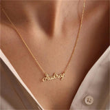 Custom Name Stainless Steel Choker - Personalized Name Pendant Necklace for Mama