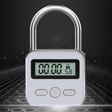 Metal Timer Lock LCD Display Electronic Time 99 Hours USB Rechargeable Padlock