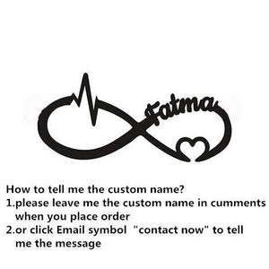 Personalized Infinity Name Necklace Stainless Steel Couple Nameplate Heart Jewel