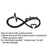 Personalized Infinity Name Necklace Stainless Steel Couple Nameplate Heart Jewel