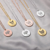 Stainless Steel Pet Dog Cat Photo Name Necklace Personalized Jewelry