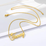 Crown Name Necklaces Stainless Steel Pendant