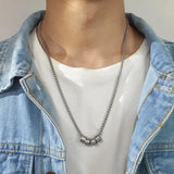 Personalized Name Beads Necklace for Men with Family Names Engraving
