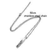 Personalized 4 Sides Twisted Bar Necklace Stainless Steel Jewelry