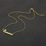Emma Necklace Stainless Steel Crown Letter Pendant Adjustable Chain