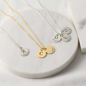 Personalized Name Date ID Pendant Necklace Stainless Steel