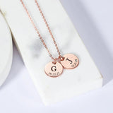Personalized Name Date ID Pendant Necklace Stainless Steel