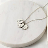 Personalized Name Date ID Pendant Necklace Stainless Steel