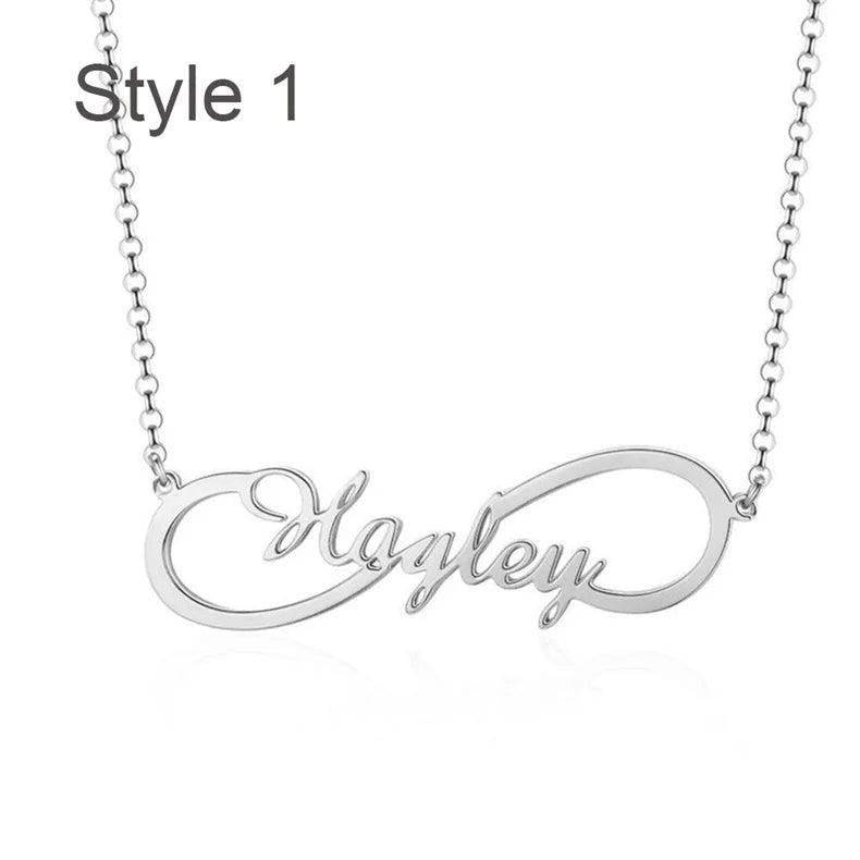 Personalized Name Necklace for Women Stainless Steel Charm Jewelry