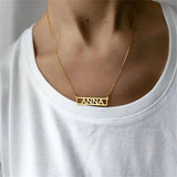 Custom Name Necklace Personalized Font Pendant Stainless Steel Jewelry