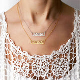 Custom Name Necklace Personalized Font Pendant Stainless Steel Jewelry