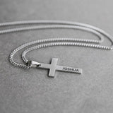 Stainless Steel Cross Name Necklace Pendant Choker Jewelry Gift