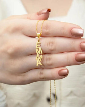 Personalized Steel Name Necklace for Her