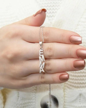 Personalized Steel Name Necklace for Her