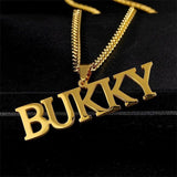 Personalized Name Necklace 3mm Cuban Chain Stainless Steel Customized Pendant