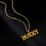 Personalized Name Necklace 3mm Cuban Chain Stainless Steel Customized Pendant