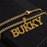 Personalized Name Necklace 3mm Cuban Chain Stainless Steel Customized Pendant
