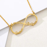 Personalized Infinity Necklace Heart with Name Stainless Steel