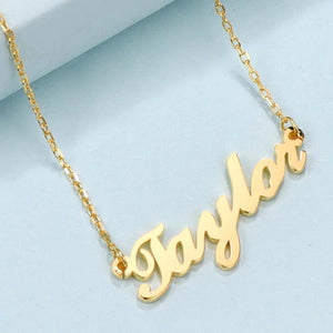 Personalized Name Necklace Stainless Steel Choker Pendant